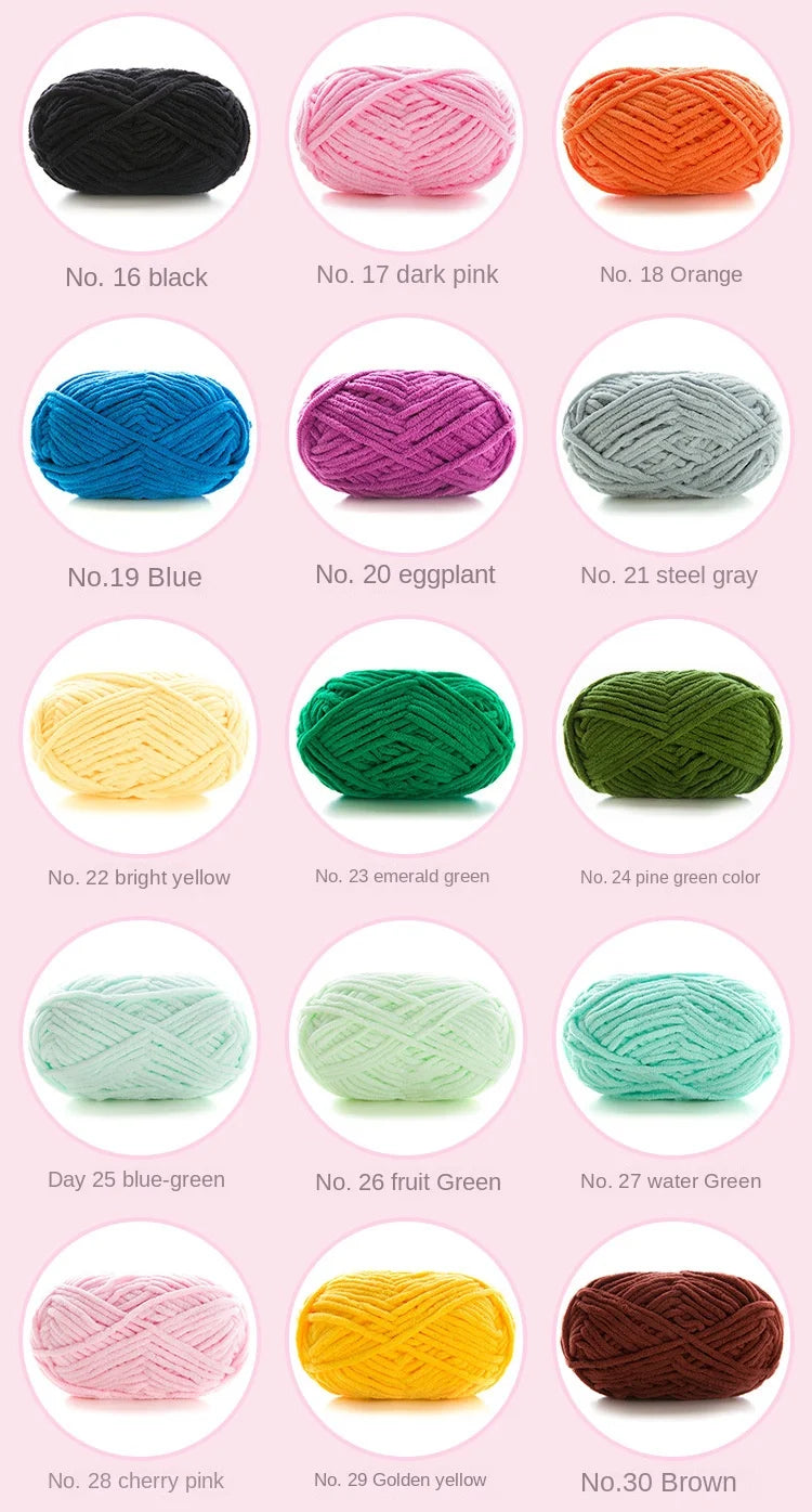 50g/Ball DIY Knitting Yarn – Soft Wool for Baby Scarf, Hat, Chunky Crochet Thread