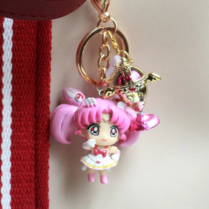 New Sailor Moon Car Keychain — Tsukino Usagi Anime Figure Keyring, Backpack Pendant Doll, Kids’ Collectible Toy Gift