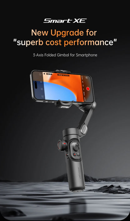 AOCHUAN 3-Axis Handheld Gimbal — Smartphone Stabilizer with Fill Light for iPhone & Android