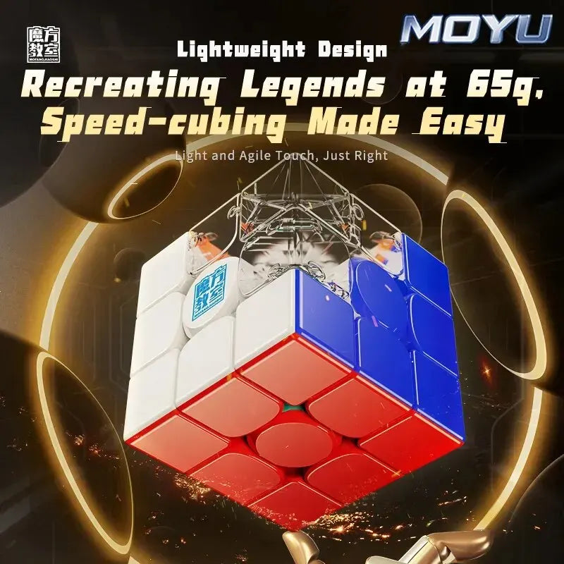 MoYu RS3M V5 3x3 Magnetic Speed Cube - Professional Magic Cube Puzzle for Speedcubing and Fidget Fun