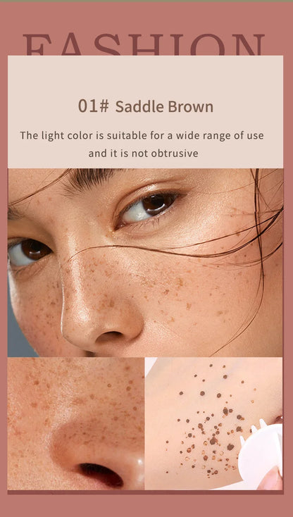 Air Cushion Freckle Stamp Kit - Lifelike Natural Simulation Fake Freckles for Face & Body, Waterproof Makeup Dot Spot Comb