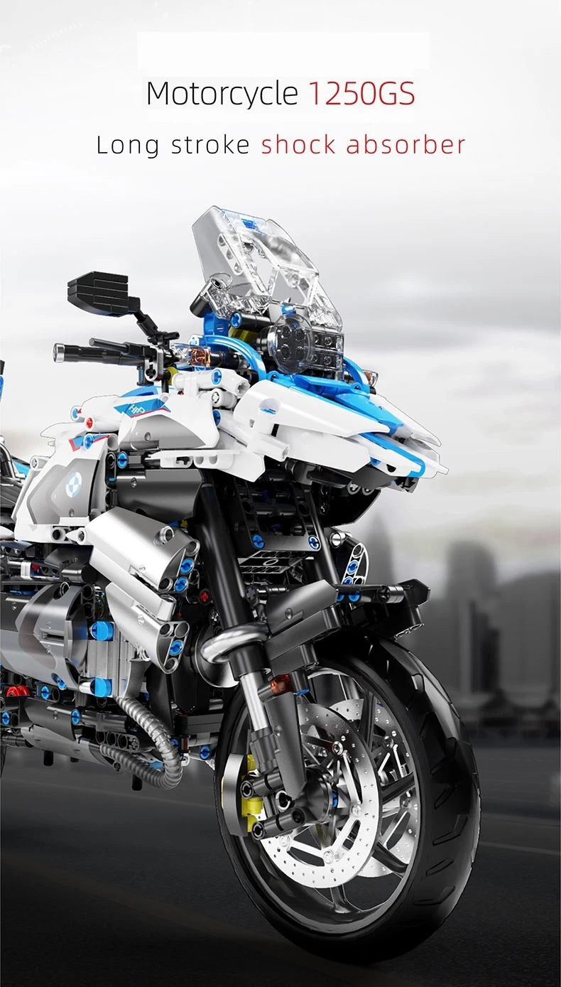 High-Tech 1:5 Motorcycle Model – Modular Brick Racing Motorbike Building Set Toy for Boys T4022