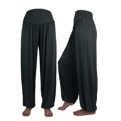 Women’s Elastic Loose Pants – Casual Cotton Yoga & Sports Dance Pants, Soft & Skin-Friendly Comfort (Pantalones de Mujer)