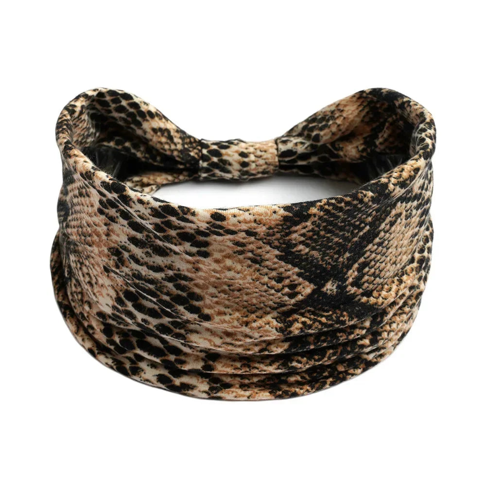 Bohemian Wide Cotton Stretch Headbands for Women – Turban Style Hairbands, Bandana Headwrap Hair Accessories