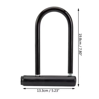 Portable Bicycle U-Lock – Anti-Theft Safety Lock for MTB, Road Bikes, Motorcycles, Scooters, with Key