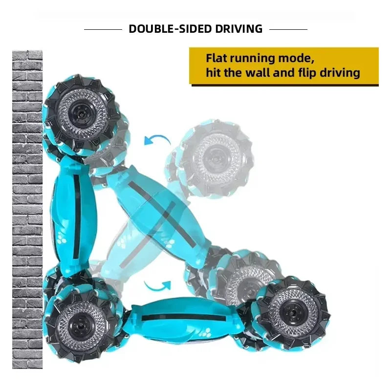 Stunt RC Car 4WD 1:16 – LED Light, Gesture Control, Twist & Climb Remote Controlled Car Toy for Kids