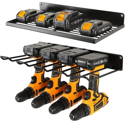 2-Pack Power Tool Wall Mount Holders – Heavy Duty Pegboard Storage Racks for Drill & Screwdriver in Workshop/Garage