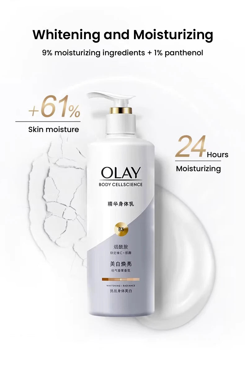 Olay Whitening & Moisturizing Body Cream – Vitamin C & B3 for Soft, Hydrated Skin (260/480ml)