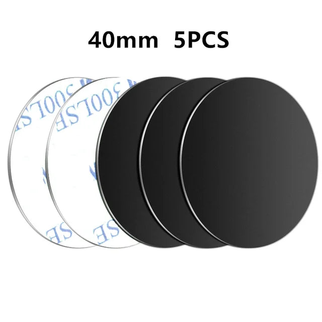 Metal Plate Discs for Magnetic Phone Holder – Round Iron Sheets for Car Mount Accessories (1/3/5 Pack)