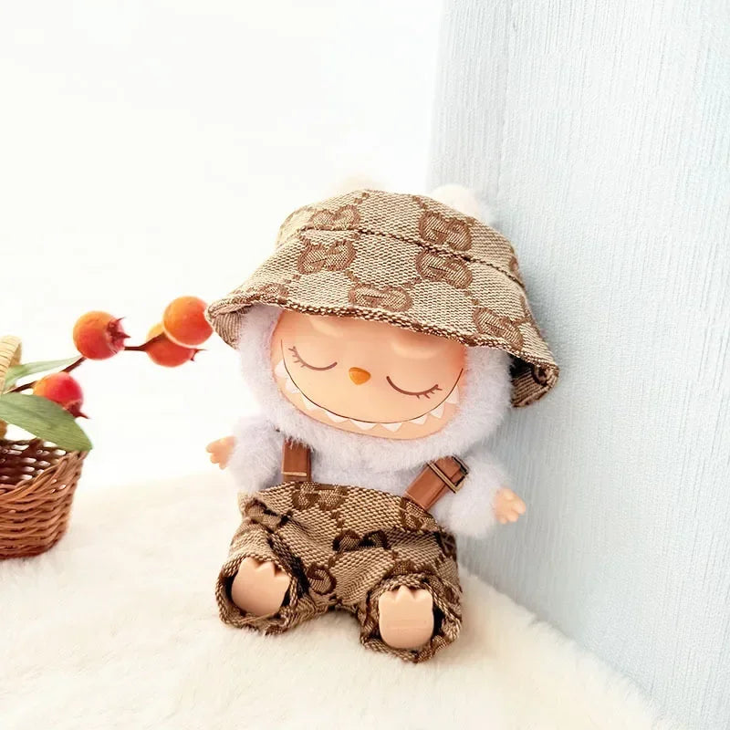 Anime Labubu Doll Clothes — Fashion Overalls for Labubu Idol V1/V2, 15/17cm Plush Doll Clothing Accessories, In Stock