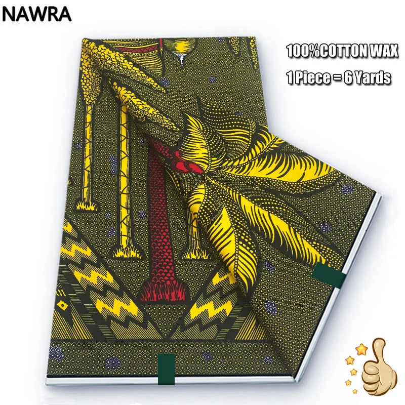 100% Cotton African Wax Print Fabric - High Quality Original Real Wax Ankara Batik Pagne Nigeria Style Sewing Fabric
