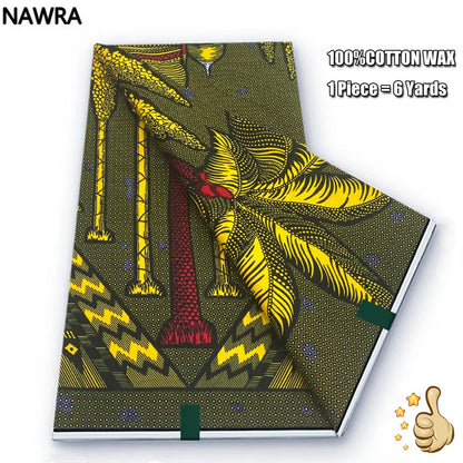 100% Cotton African Wax Print Fabric - High Quality Original Real Wax Ankara Batik Pagne Nigeria Style Sewing Fabric
