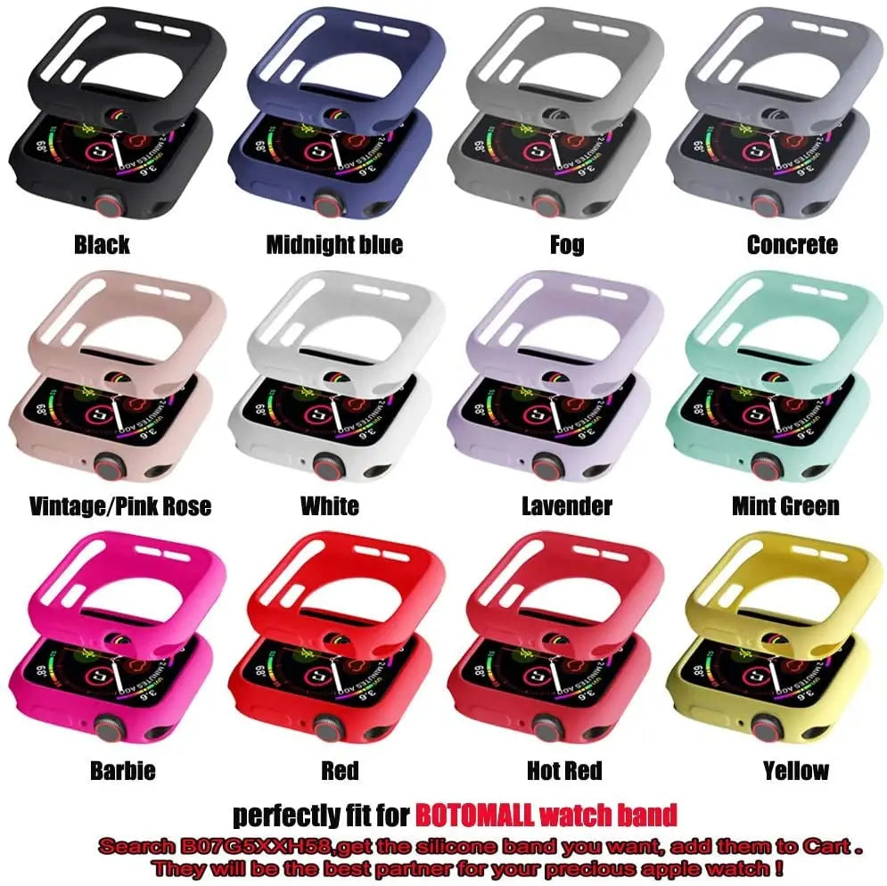 Silicone Protective Case for Apple Watch Series & Ultra - Shockproof Cover for 38mm–49mm Models