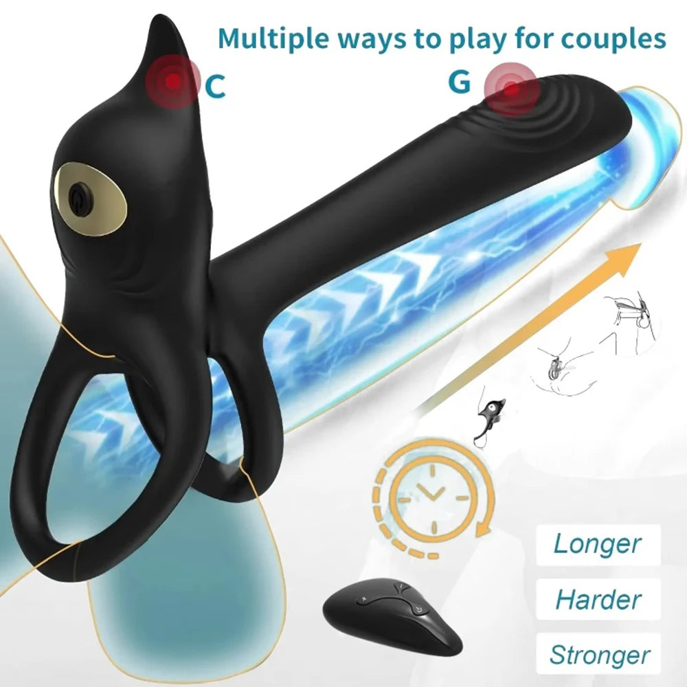 Wireless Remote Vibrating Penis Ring – Couples Cock Ring Stimulator for Delay Ejaculation and Enhanced Pleasure