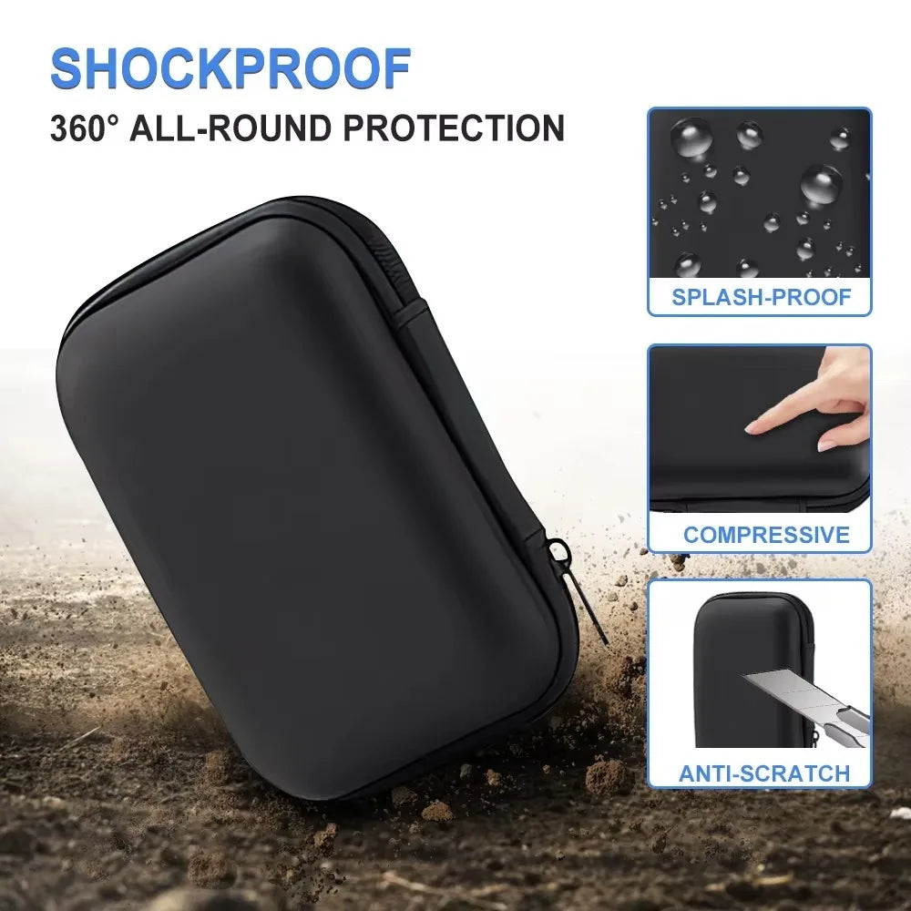 5.5-inch Portable EVA Game Console Storage Bag – Multi-Color Protective Case for GB300, FC, RG35XX Handhelds