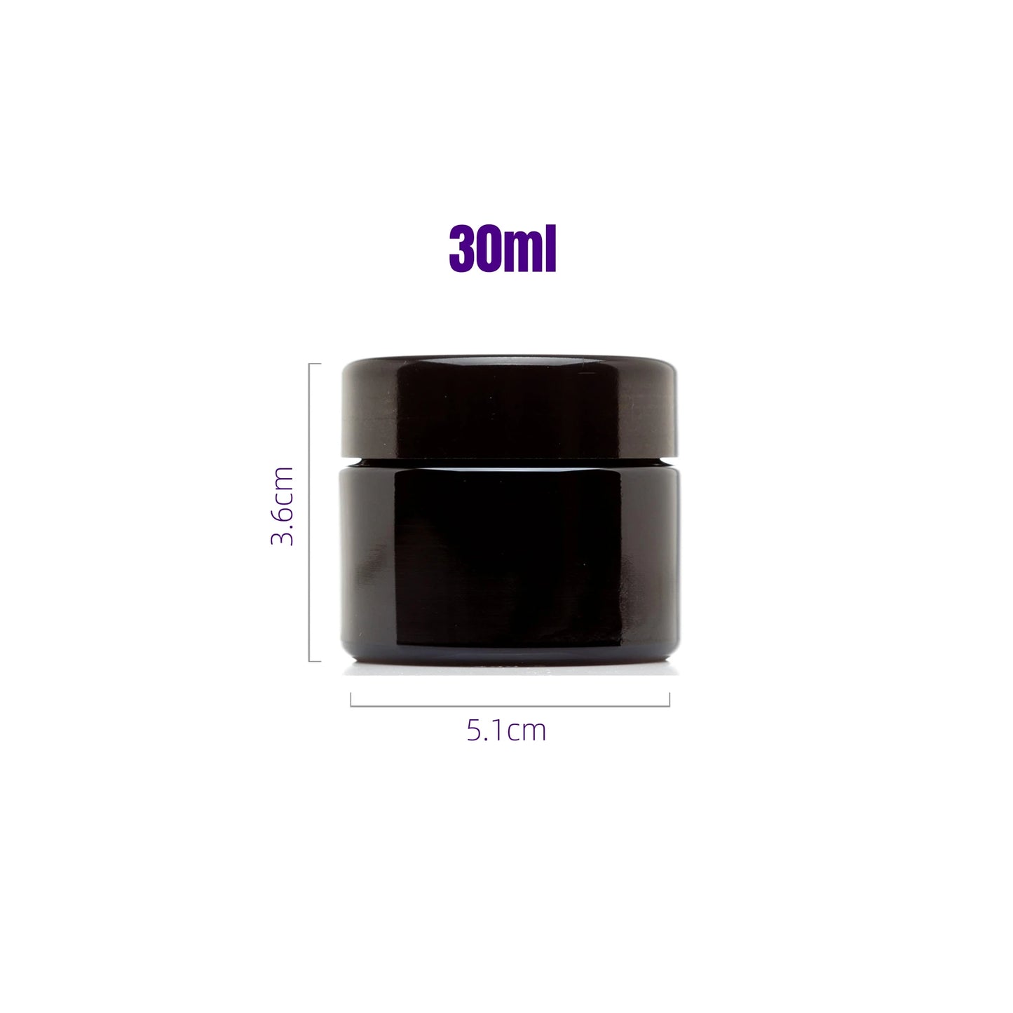 Airtight UV Glass Jar — Smell-Proof 1/2oz-1L Container with 2-Way 62% Humidity Pack to Keep Goods Fresh