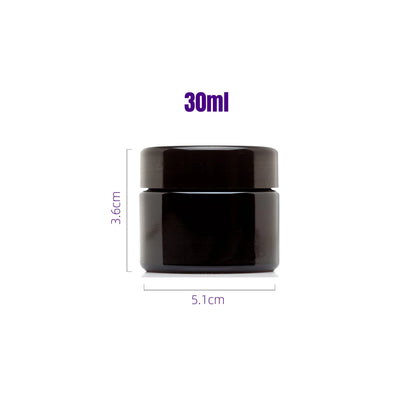 Airtight UV Glass Jar — Smell-Proof 1/2oz-1L Container with 2-Way 62% Humidity Pack to Keep Goods Fresh