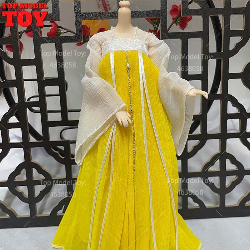 30cm 1/6 Doll Clothes – Style Printed Hanfu Outfit for 12" Female Action Figure Toy