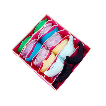 Foldable Underwear & Sock Organizer Box – Wardrobe Drawer Storage Divider for Bras, Pants, Scarves & Ties Closet Organizer