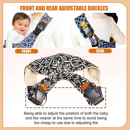 Newborn Baby Carrier Sling – Adjustable Ergonomic Crossbody Wrap & Hip Seat Infant Holder Bag for Hands-Free Comfortable Carrying