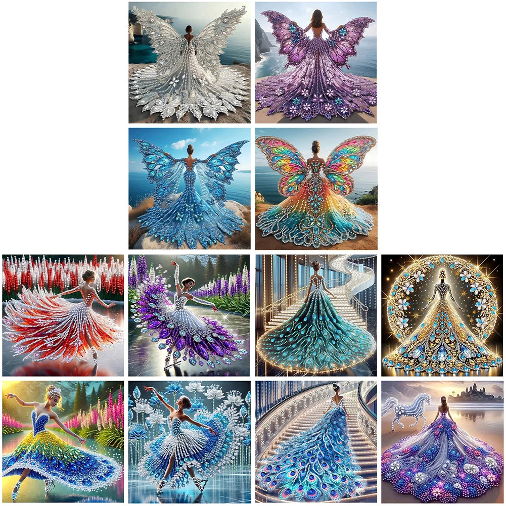 5D DIY Partial Drill Diamond Painting Kit – Girl Design Home Decor 30x30cm