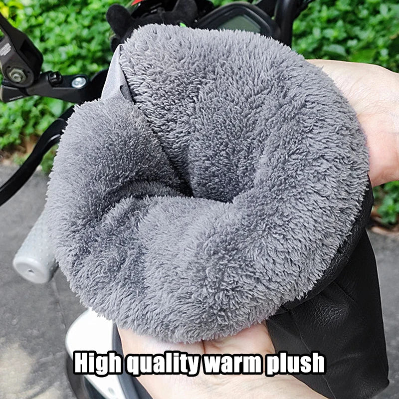 Motorcycle Handlebar Muffs - Waterproof Winter Mitts & Warmer Gloves for Bikes, Hand Covers & Warmers