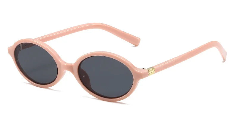 Fashion Oval Retro Sunglasses for Women – Simple Literary Design, Small Frame UV400 Luxury Travel Eyewear