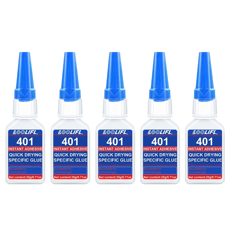 Upgraded 401 Super Cyanoacrylate Glue – Instant 5-Second Drying, Waterproof & Versatile Strong Adhesive