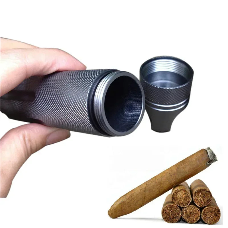 Outdoor CNC Waterproof Emergency First Aid Kit – Aluminium Pill Bottle, Safety Survival Equipment, Camping EDC Storage Box
