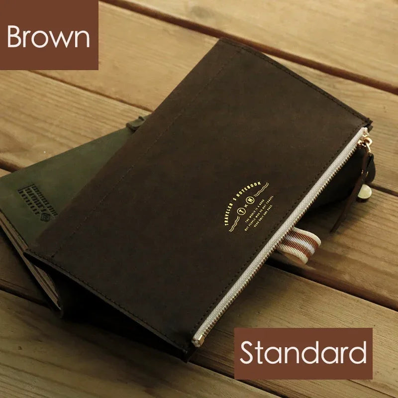Fromthenon Travel Notebook with Special Paper – Washable Zipper Storage Bag, Pen Case & Stationery Organizer Supplies