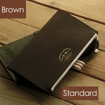 Fromthenon Travel Notebook with Special Paper – Washable Zipper Storage Bag, Pen Case & Stationery Organizer Supplies