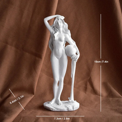 Aphrodite Greek Goddess Sculpture – Venus Figurine Human Body Art Ornament for Home, Office, and Living Room Decor