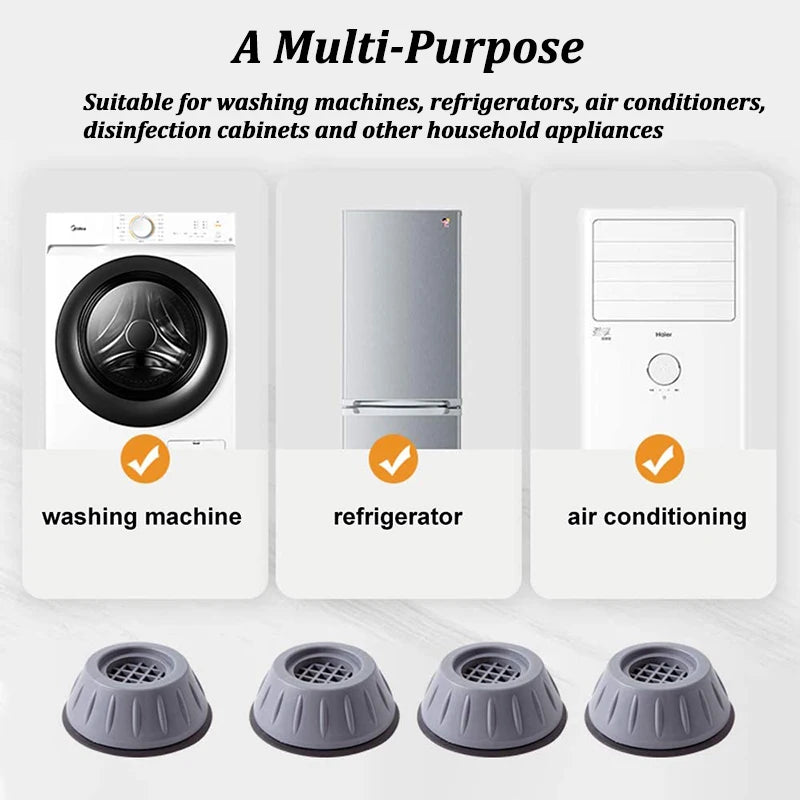 Anti-Vibration Washing Machine Pads - Anti-Slip Furniture Feet Pad, Refrigerator Universal Support Base Mat, Dampers Stand (1/2/4Pcs)