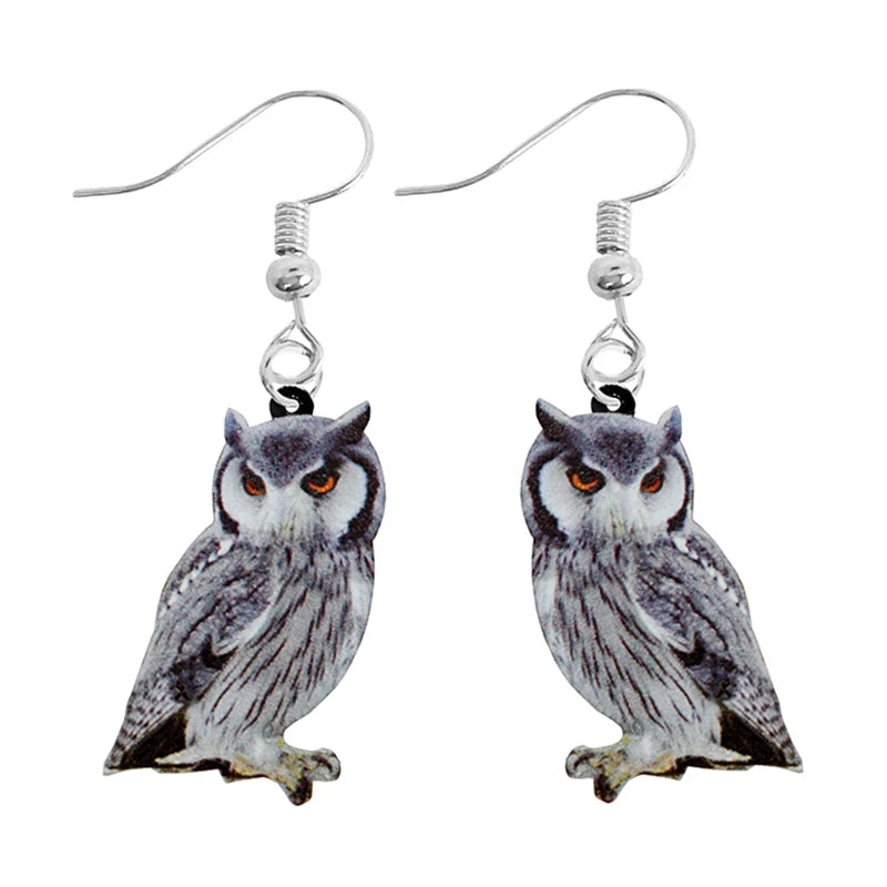 Cute Animal Acrylic Drop Earrings - Funny Custom Jewelry Gifts for Women & Girls with Rabbit, Parrot, Frog & Butterfly Designs
