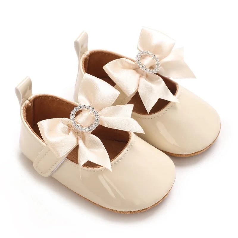 Infant Princess Pre-Walker Shoes - Bowknot Soft Sole Sandals for Baby Girls 0–1 Year
