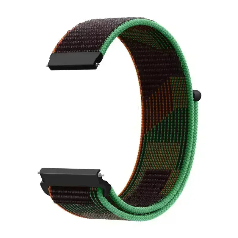 22mm Sport Nylon Loop Watch Band – Breathable Replacement Wristband for NORTH EDGE APACHE-46 Smartwatch, Durable Adjustable Strap
