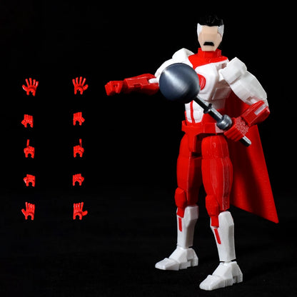 3D Printed Invincible Anime Action Figures – Multi-Jointed Superhero Model Toys & Gifts
