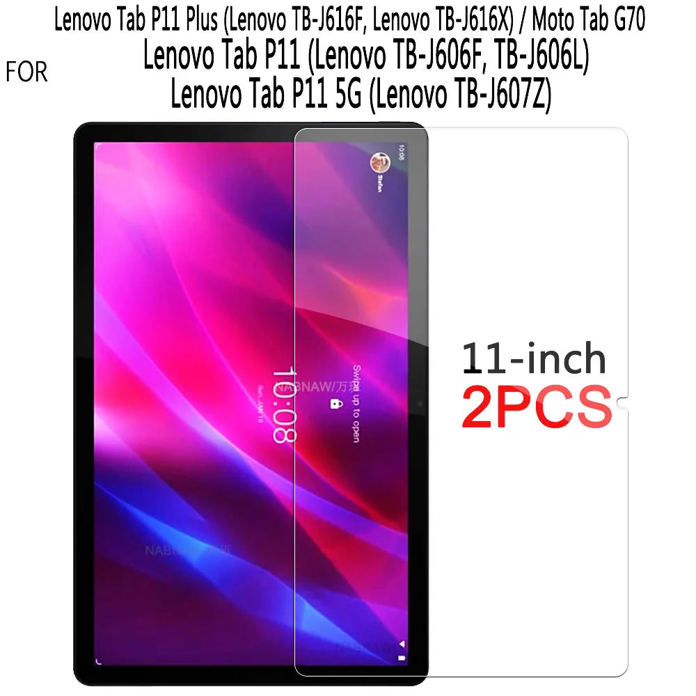 2PCS Tempered Glass Screen Protector for Lenovo Tab P11 Gen 2, M10 FHD Plus, M9, M8, M7, Legion Y700, Xiaoxin Pad 2024, YOGA 11