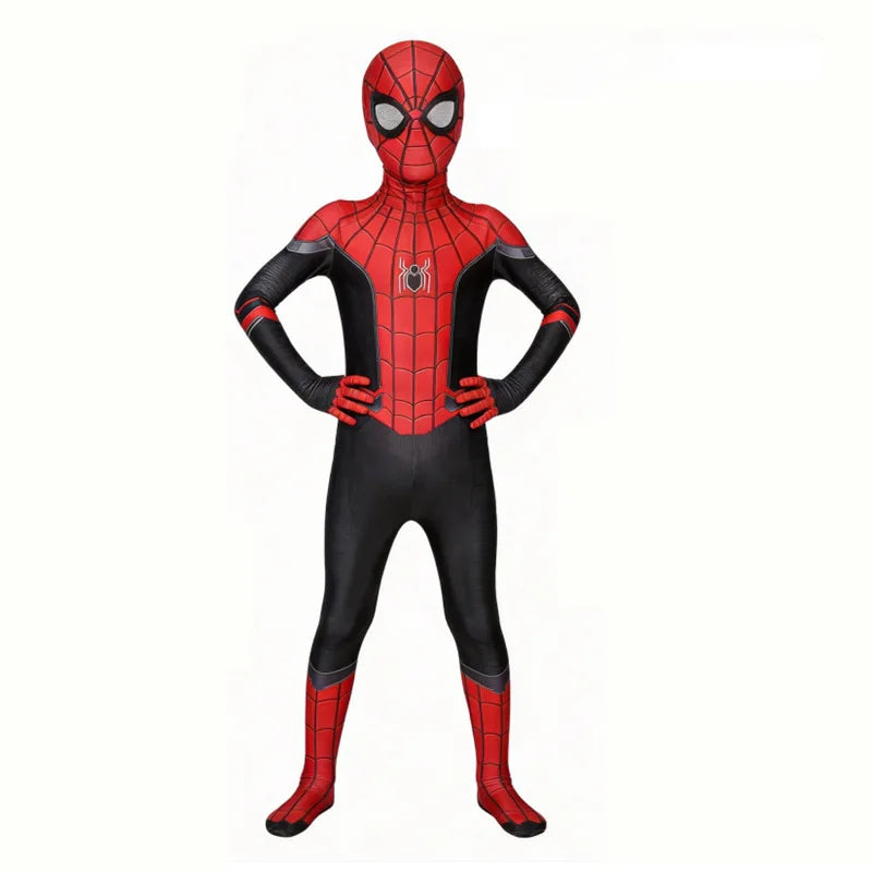 Halloween Hero Bodysuit - Stretchy Full-Body Jumpsuit with Head Cover for Cosplay Parties