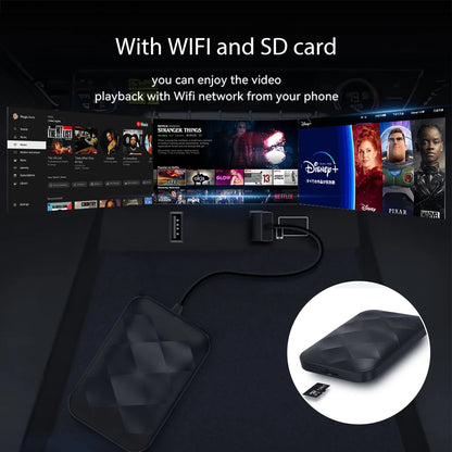 Acodo 2025 Android 14 CarPlay AI Box – 3-in-1 Wireless Android Auto USB Adapter & Universal TV Box for YouTube & Netflix Plug and Play