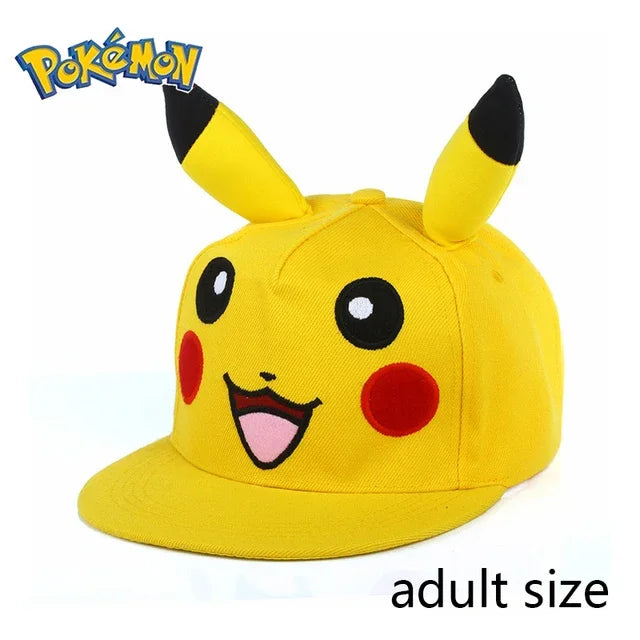 Pikachu Anime Baseball Cap - Adjustable Cartoon Cosplay Hat for Men, Women & Kids Sports Hip Hop Style Gift