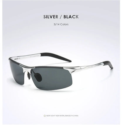AORON Men’s Driving Sunglasses — Polarized UV400 Anti-Glare Retro Sport Glasses with Aluminum Magnesium Frame