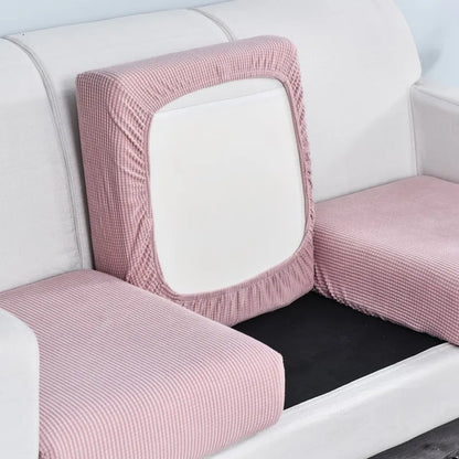 Polar Fleece Sofa Cushion Cover - Elastic Furniture Protector Slipcover for Living Room Sofa Chair Pet Kids Mat 10 Sizes