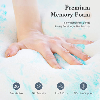 2-3 Inch Gel Memory Foam Mattress Topper - Full Size Cooling, Soft, and Breathable Bed Topper for School Bedroom