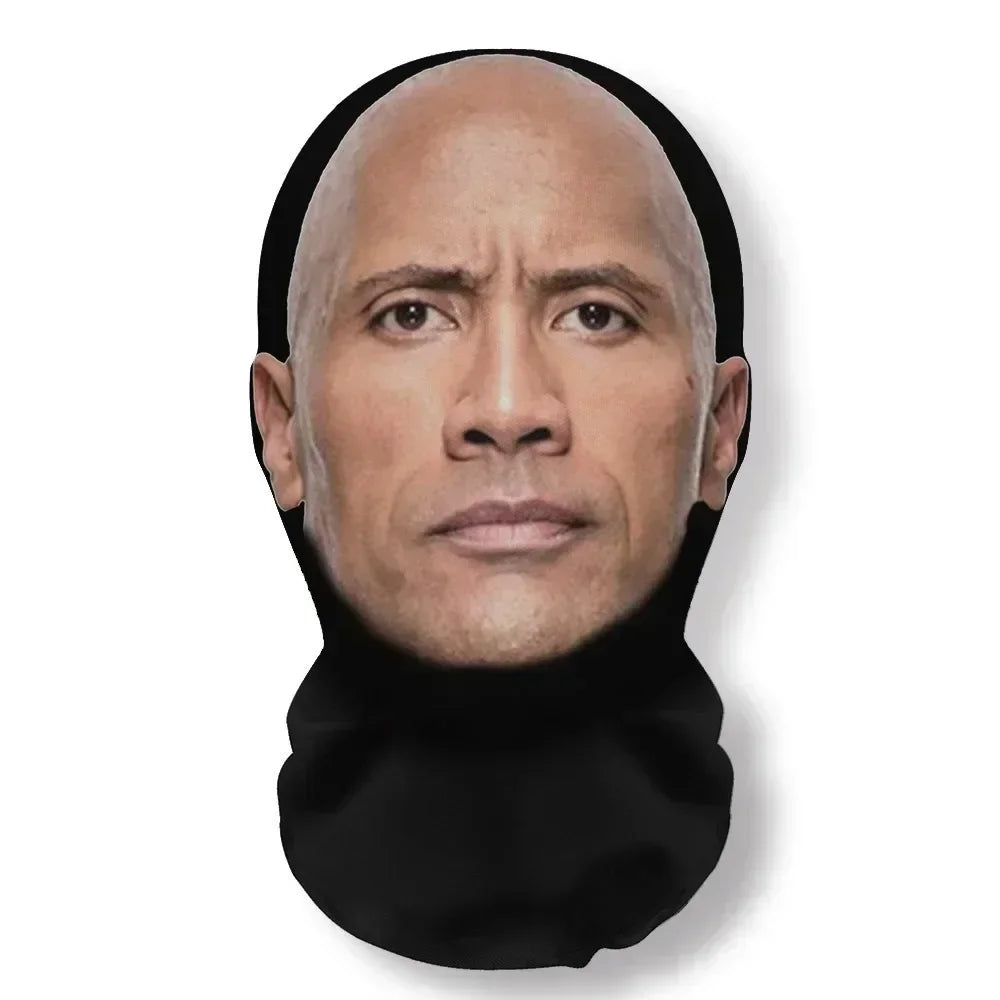 3D Printed Realistic Face Mask - Stretch Mesh Full Head Cosplay Balaclava for Role Play & Hip Hop Costume