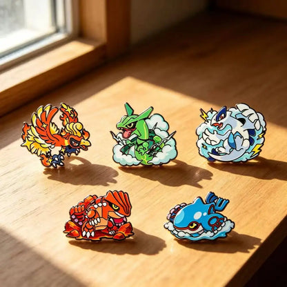 5pcs Cute Anime Elf Enamel Pins - Cartoon Brooch Badges for Backpacks, Clothing, and Fashion Accessories
