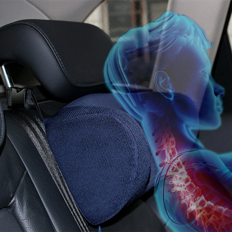 Memory Foam Children's Car Seat Headrest - Safety Neck Pillow for Kids, Car Interior Accessory