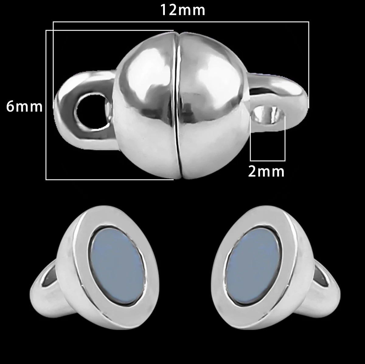 Magnetic Jewelry Clasps - Strong Buckle Connectors with Lobster Clasps for DIY Bracelets, Necklaces & Jewelry Making