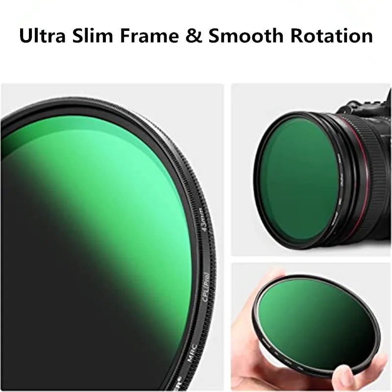 Circular Polarizing CPL Filter – 37-77mm Lens Filter for Nikon, Canon, Sony, Fujifilm & Olympus Cameras
