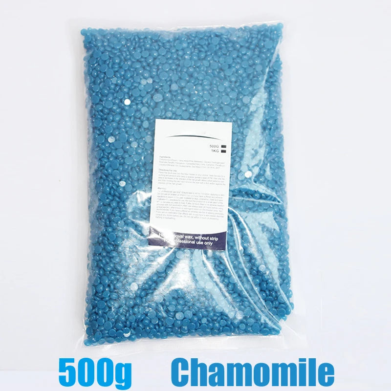 500g/200g/50g Hard Wax Beans – European Brazilian Pearl Wax for Hair Removal & Wax Warmer Machine